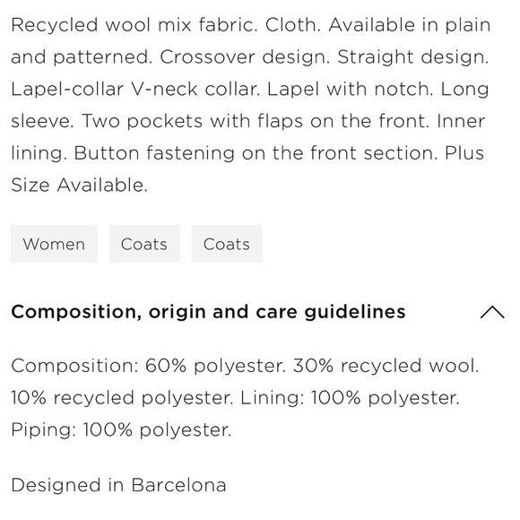 Mango Wool Double-breasted Coat NWT - Picture 3 of 8